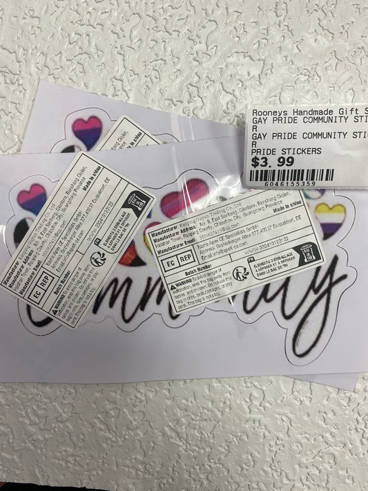 GAY PRIDE COMMUNITY STICKER