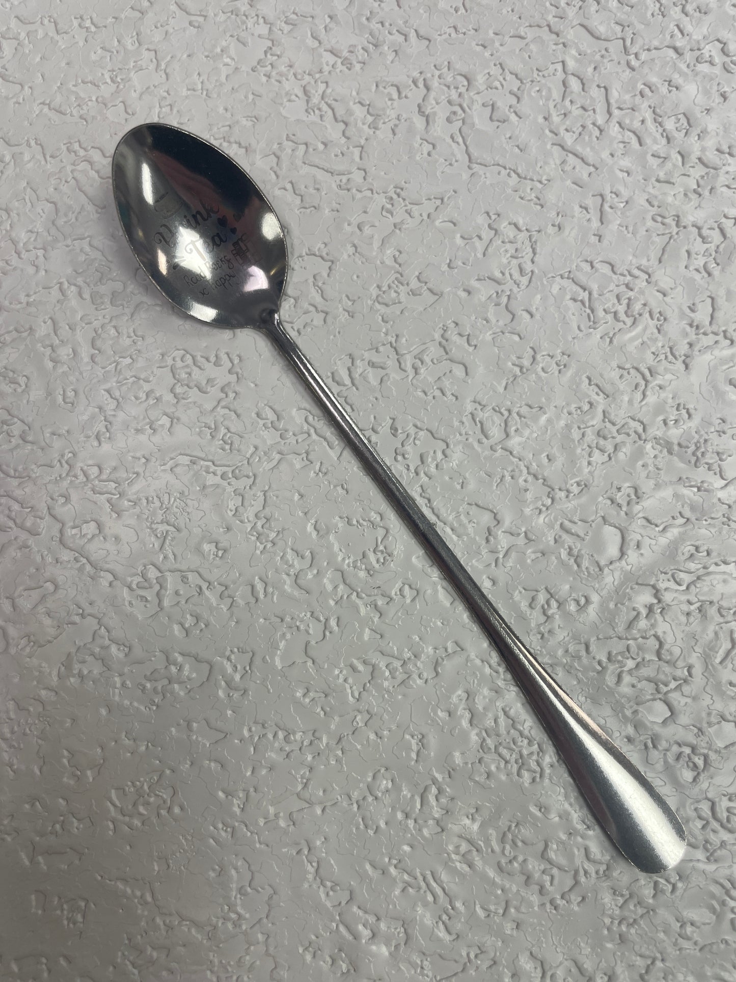 DRINK TEA STEEL SPOON