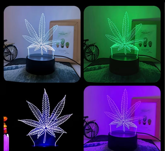 CANNABIS LEAF SHAPED LAMP