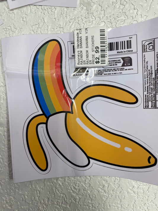 RAINBOW BANANA VINYL STICKER