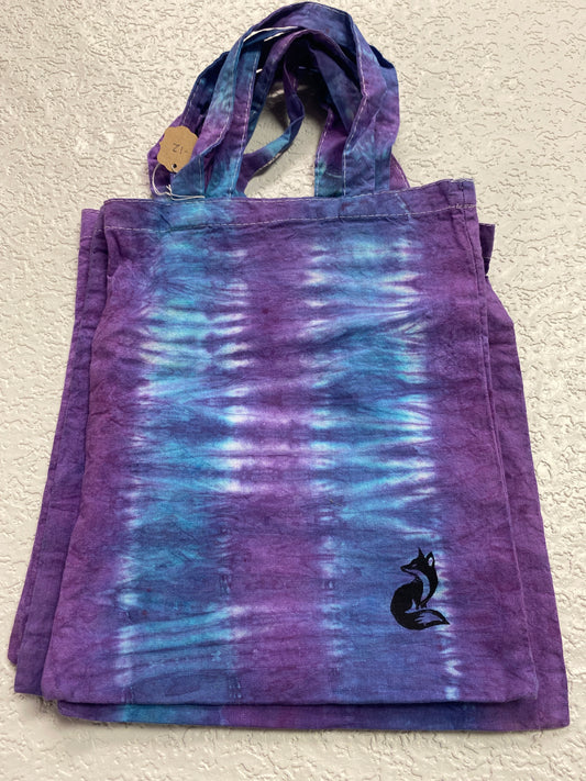 PURPLE BLUE TYE DYE SMALL BAG