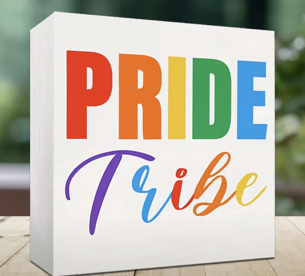 PRIDE TRIBE RAINBOW DECOR BLOCK