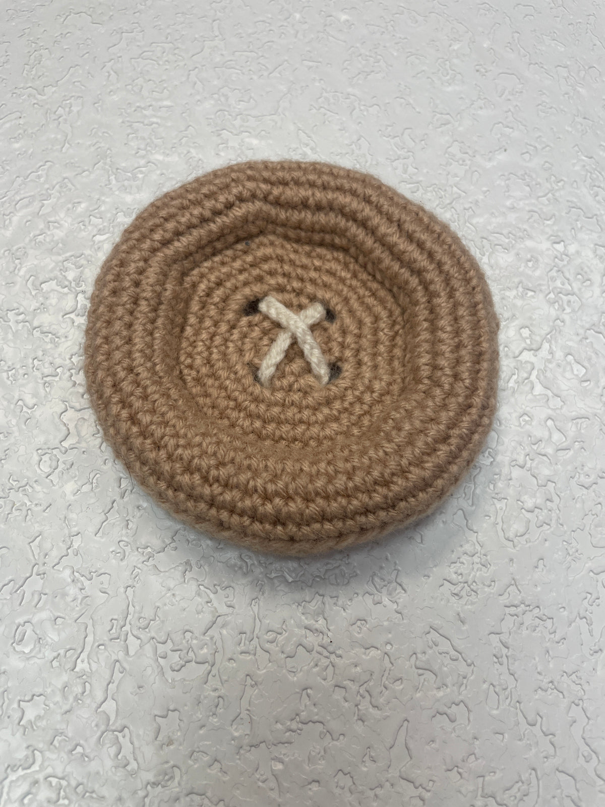 BUTTON COASTER TAN