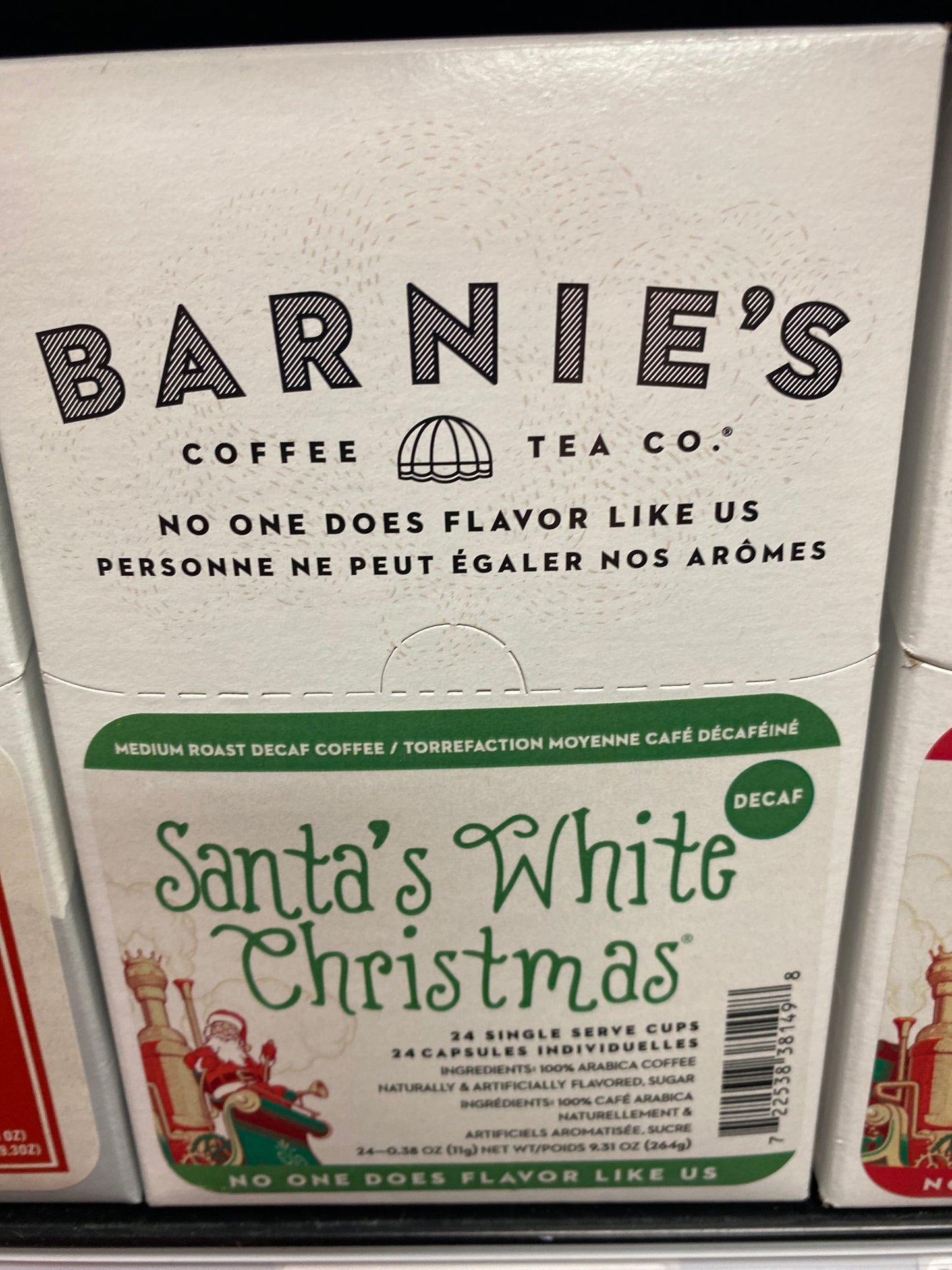 BARNIES DECAF SANTAS WHITE CHRISTMAS