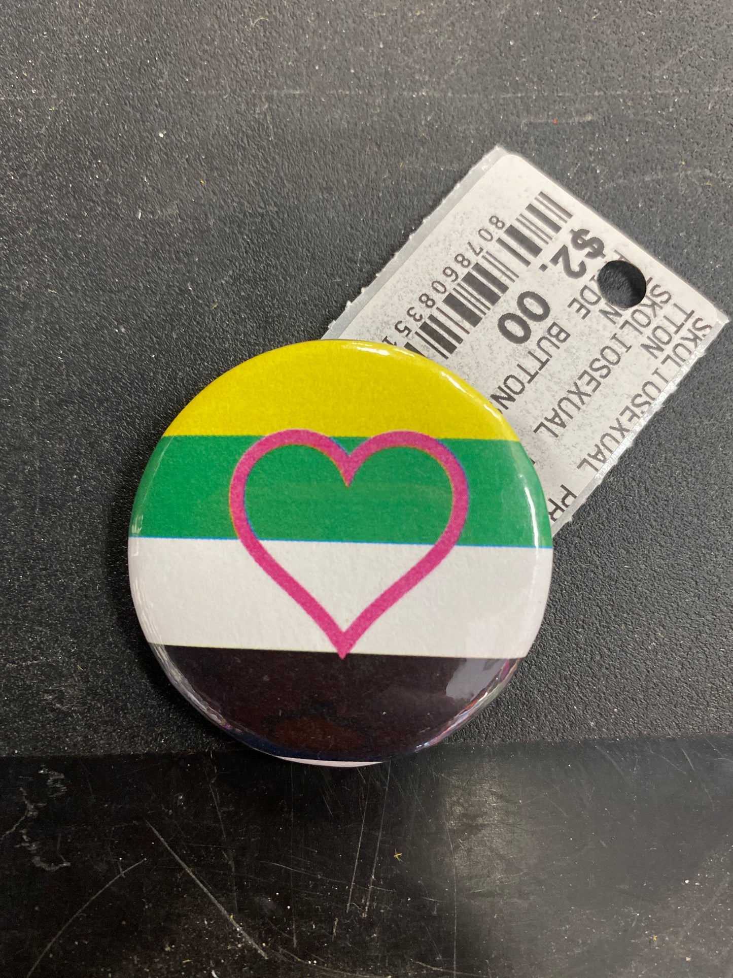 SKOLIOSEXUAL PRIDE FLAG BUTTON