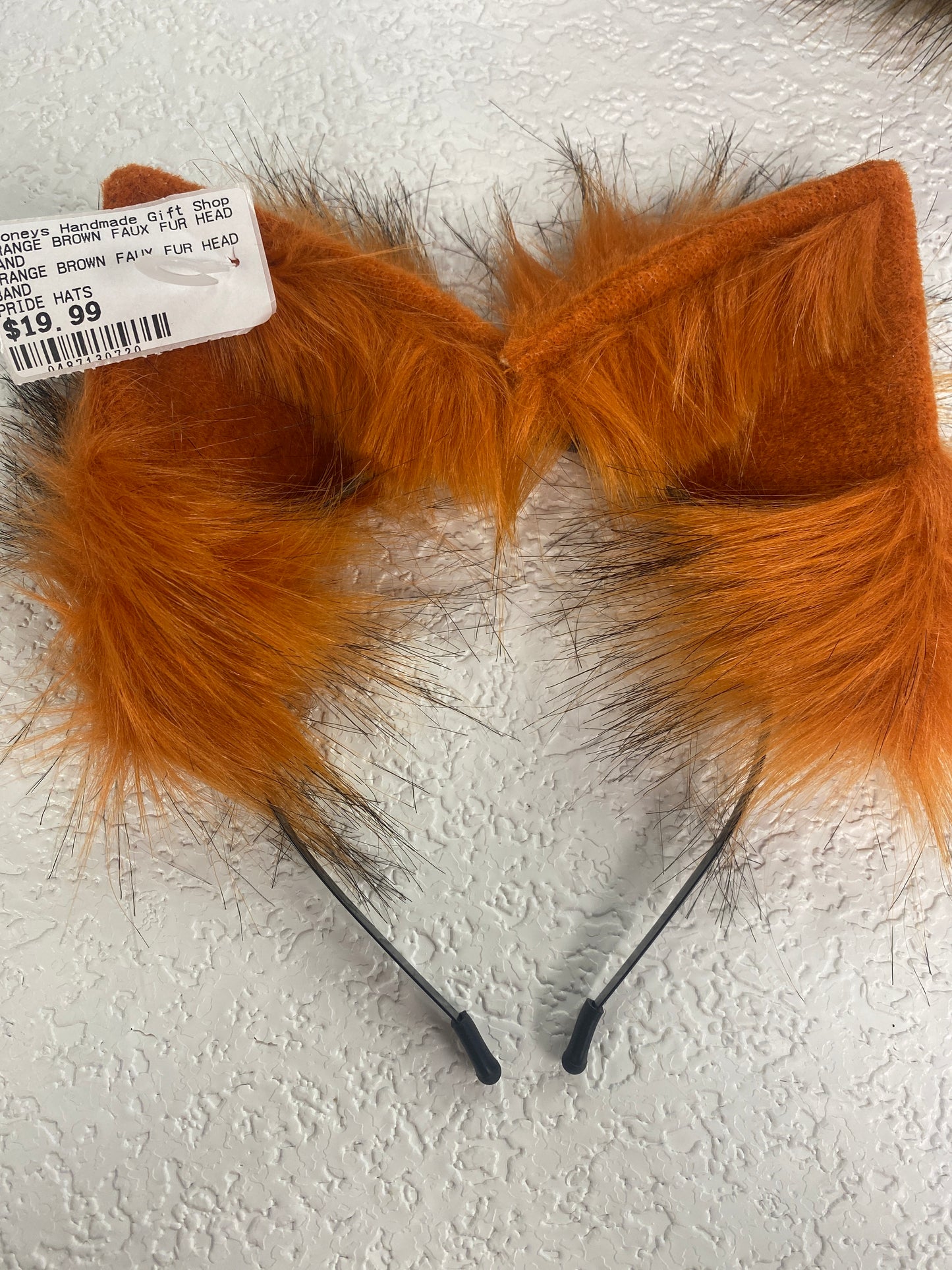 ORANGE BROWN FAUX FUR HEAD BAND