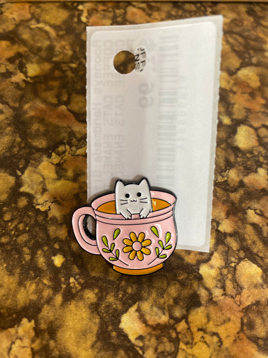 COFFEE CATS ENAMEL PIN