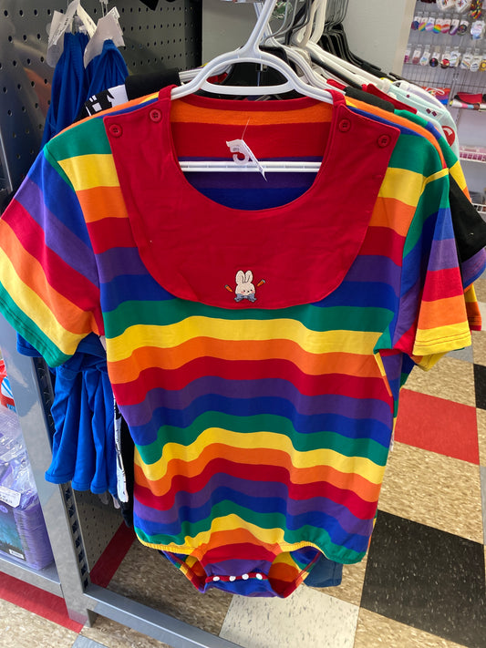 LANDOFGENIE RAINBOW STRIPPED ROMPER 3XL