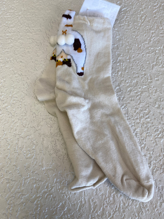 WHITE CAT WHITE SOCKS