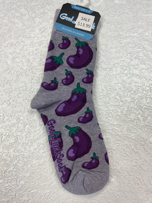 EGGPLANTS SOCKS SIZE 5-9