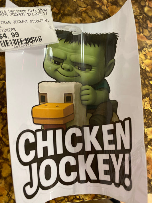 CHICKEN JOCKEY! STICKER VINYL