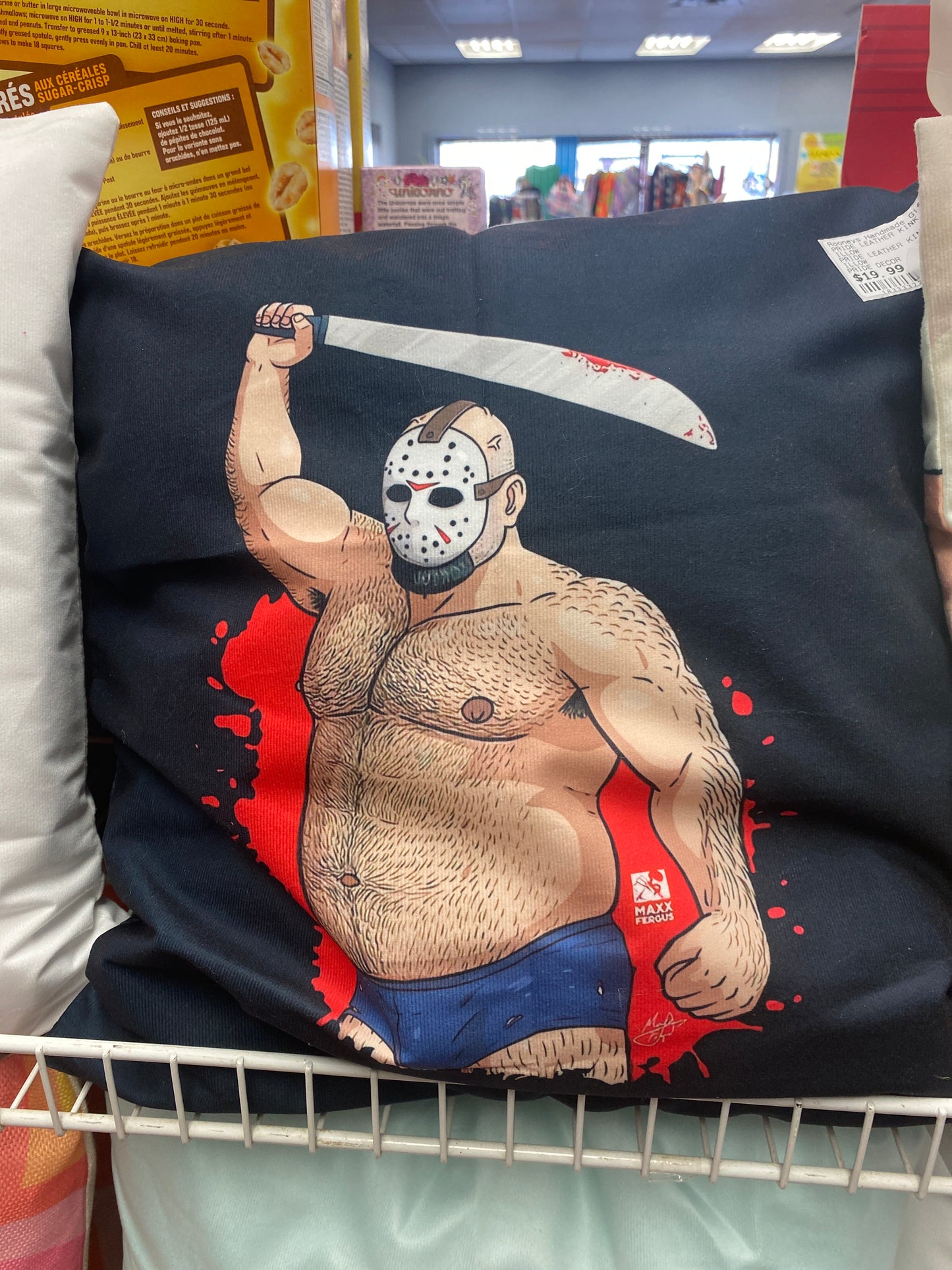 VINTAGE INSPIRED BEARSON KILLER THROW PILLOW