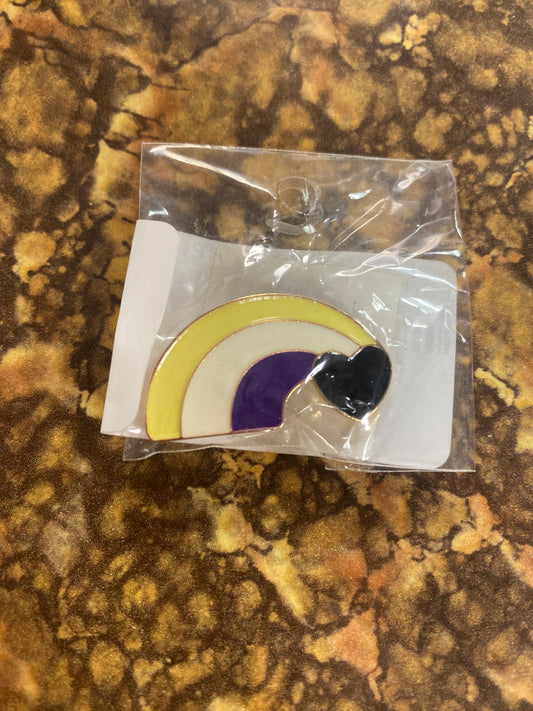 NON BINARY RAINBOW PIN