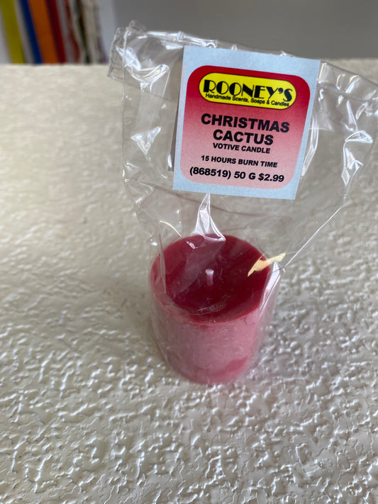CHRISTMAS CACTUS VOTIVE CANDLE