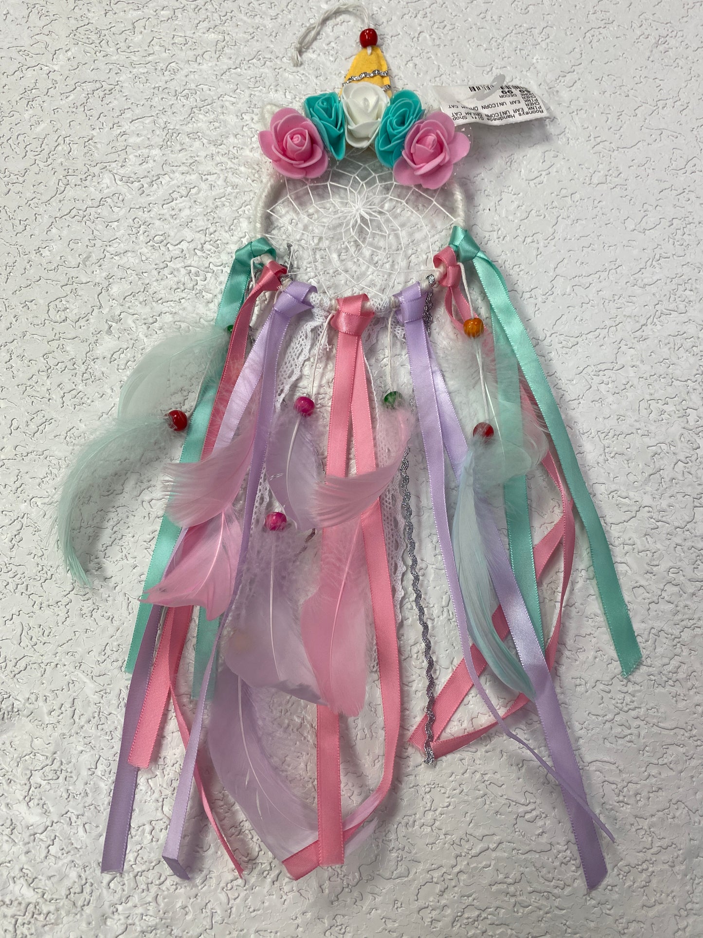 PINK EAR UNICORN DREAM CATCHER