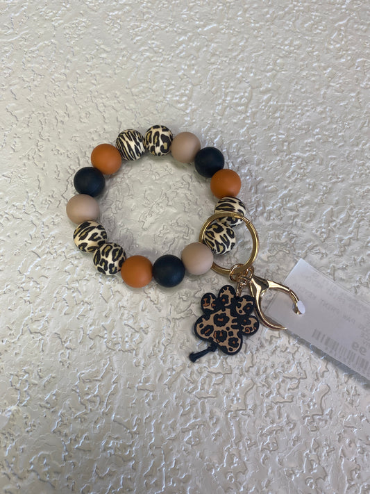 BROWN DOG PAW PRINT KEYCHAIN BRACE