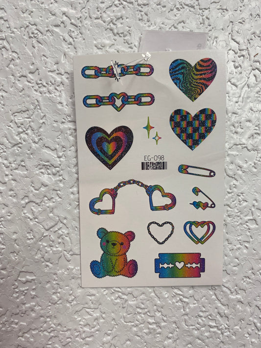 PRIDE GLITTER TATTOO STYLE 2
