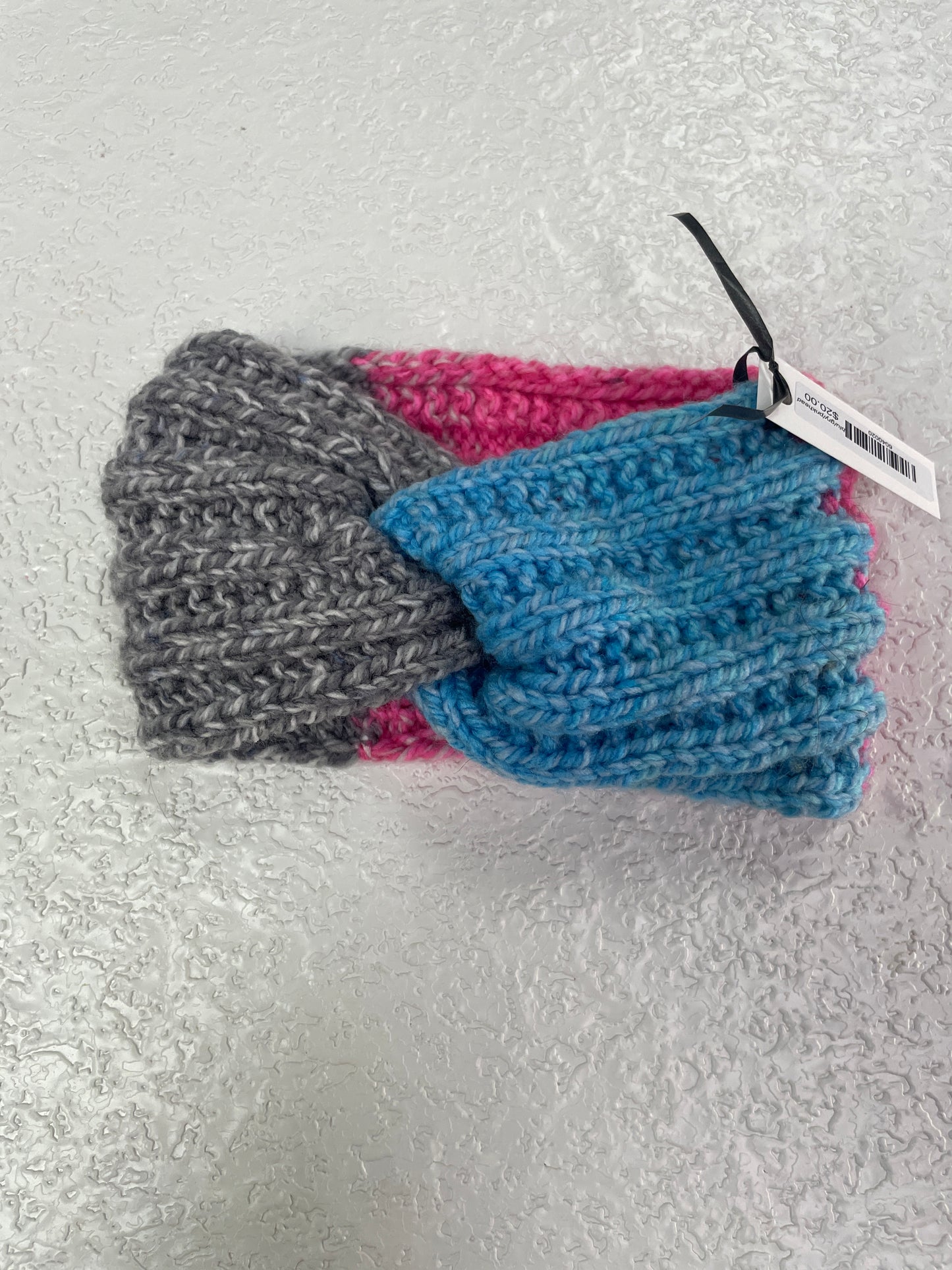 HEAD BAND BLUE GREY PINK