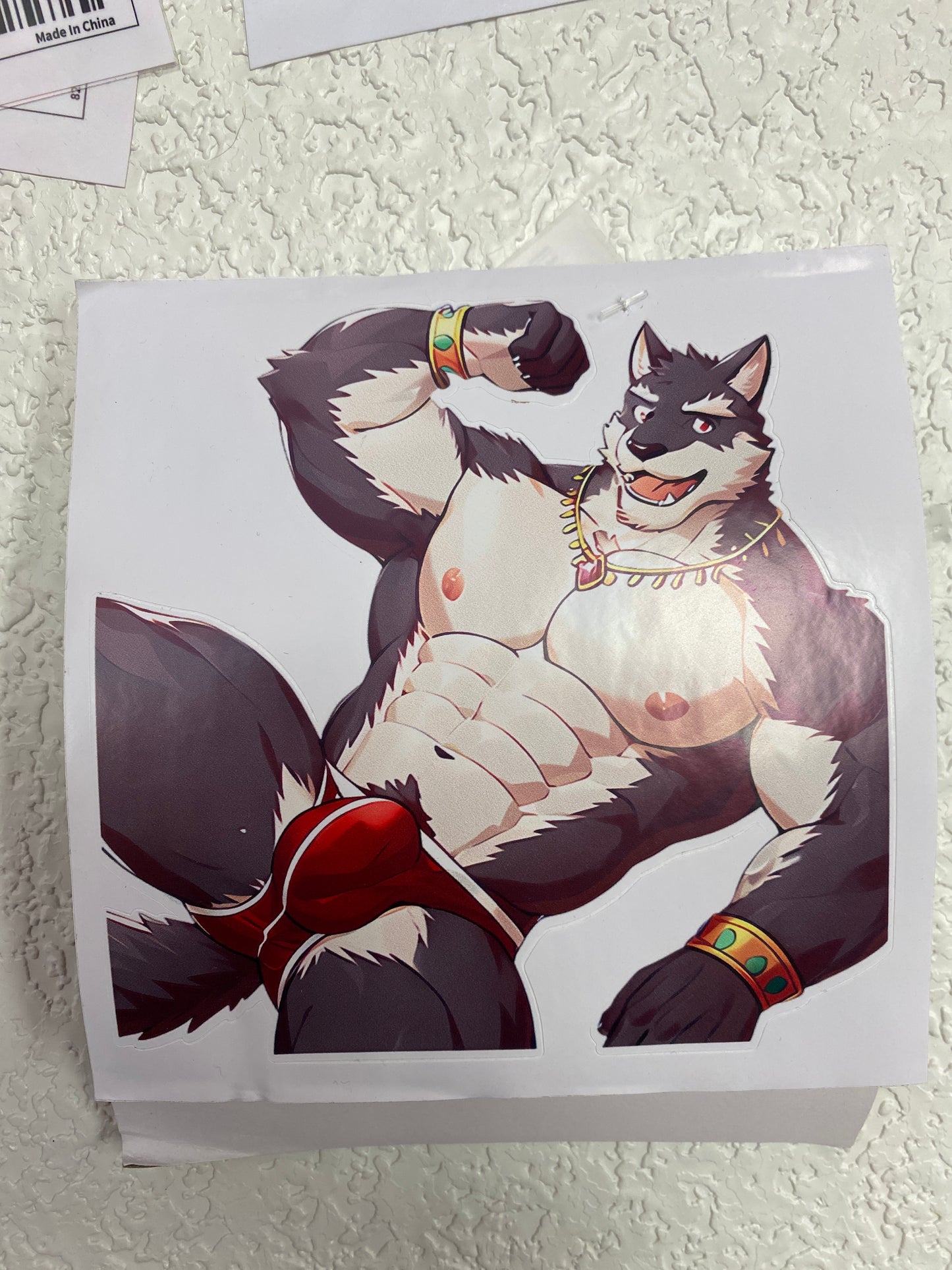 FURRY CAR DECAL STICKER