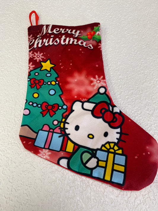 HELLO KITTY THEMED RED CHRISTMAS STOCKING