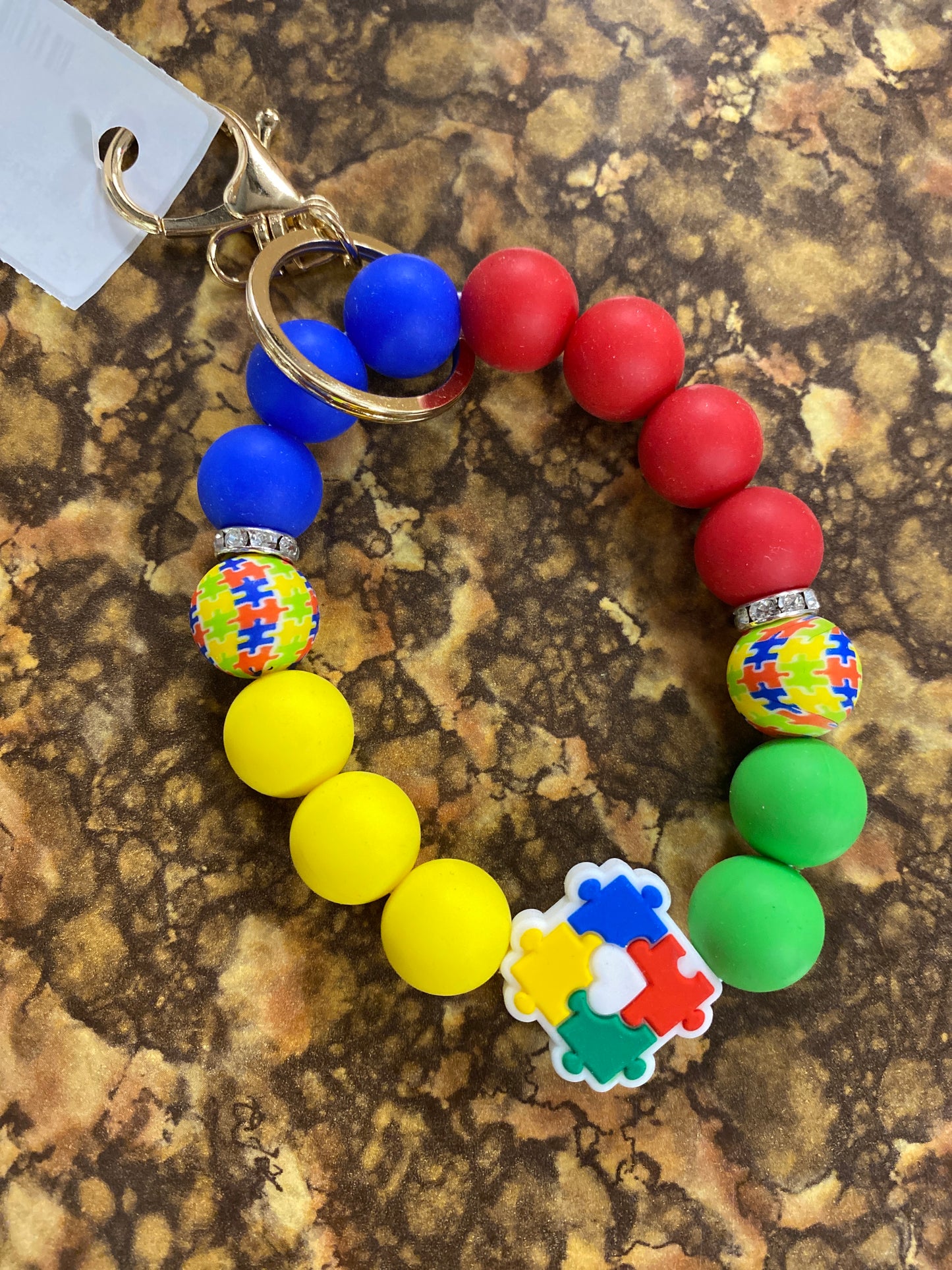 SILICONE WRIST KEYCHAIN PUZZLE ART