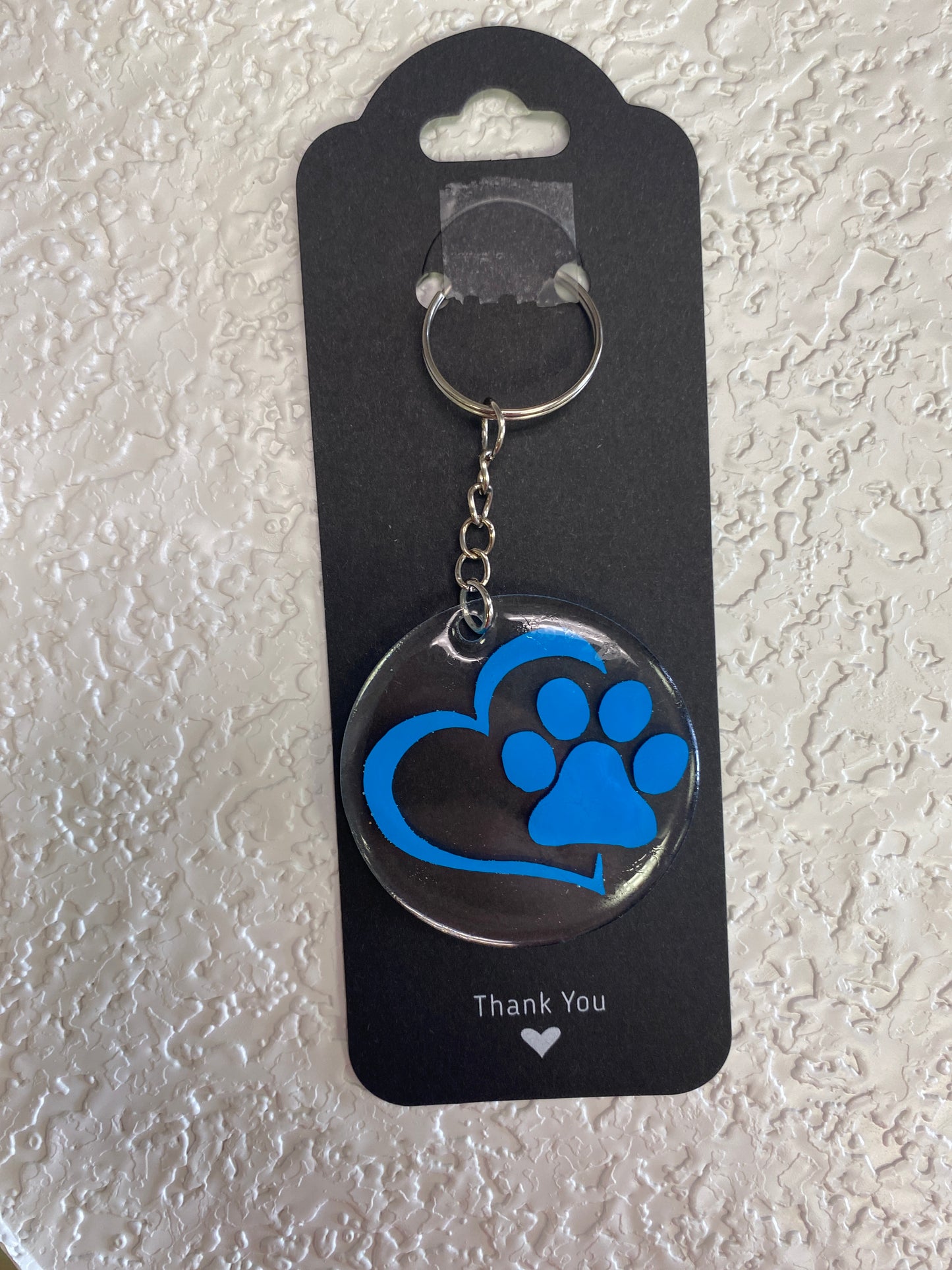 KEYCHAINS HEART W PAW