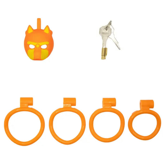 ORANGE YELLOW PUP PLASTIC COCK LOCK