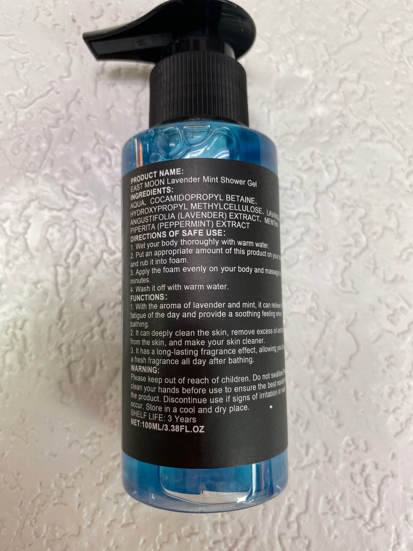 BODY WASH MENS SHOWER GEL PEPPERMINT LAVENDER 100ML
