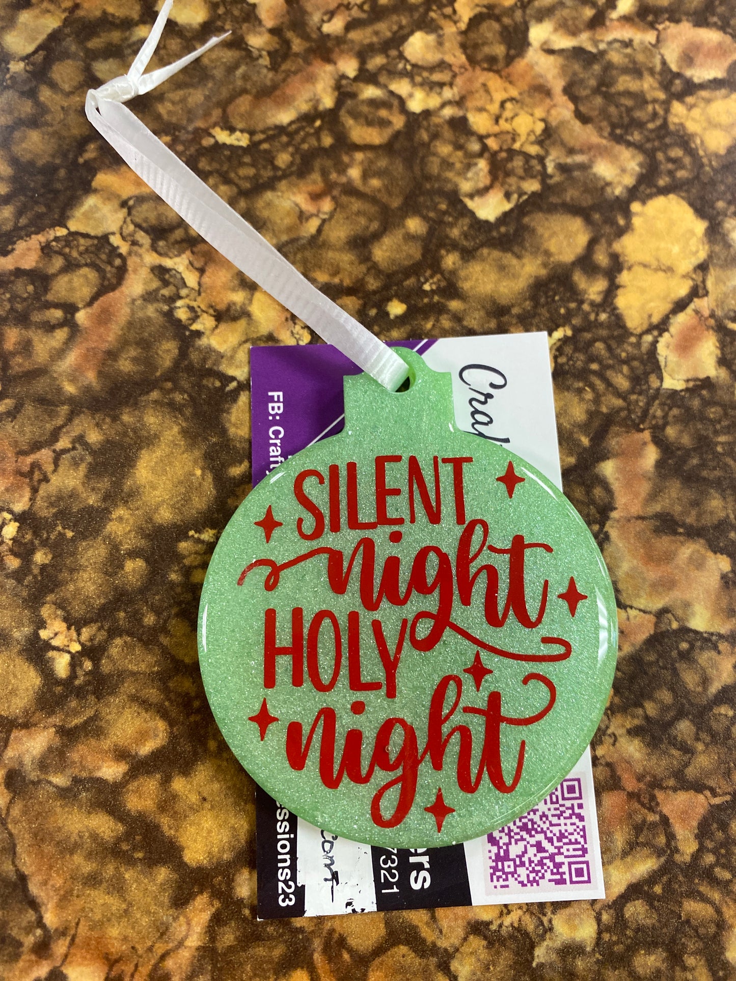 Resin Christmas orn silent night holy night