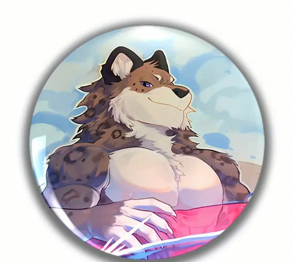 ANIME BIG CHEST BUTTON