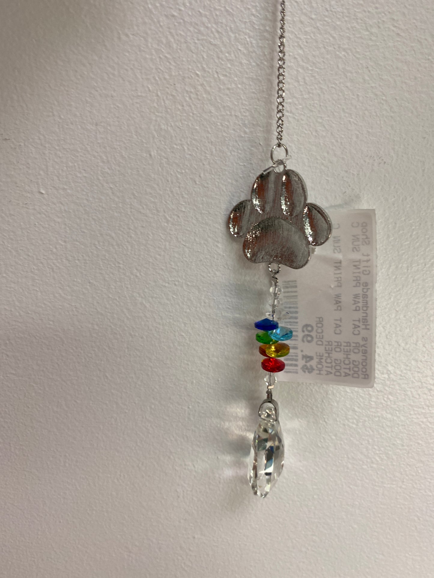 DOG OR CAT PAW PRINT SUN CATCHER