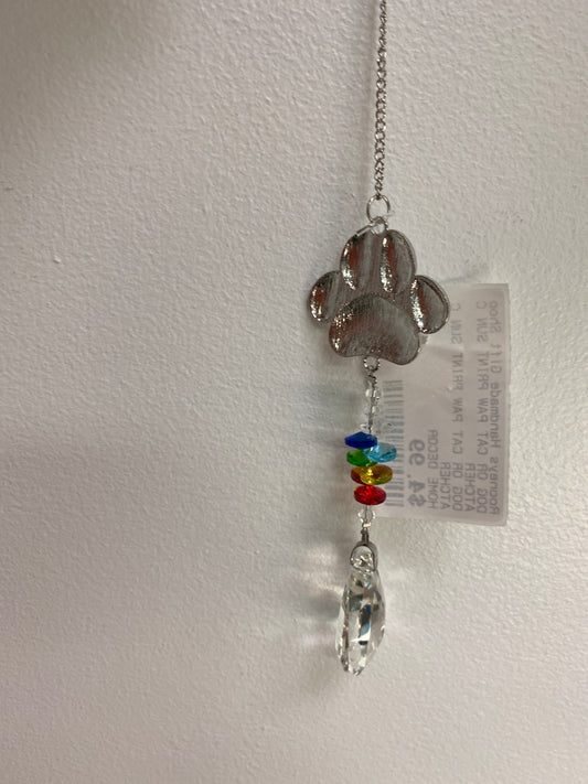 DOG OR CAT PAW PRINT SUN CATCHER