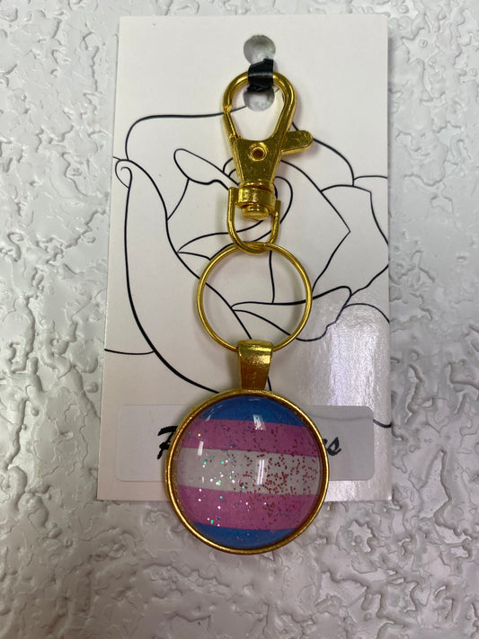 TRANS PRIDE GOLD KEYCHAIN