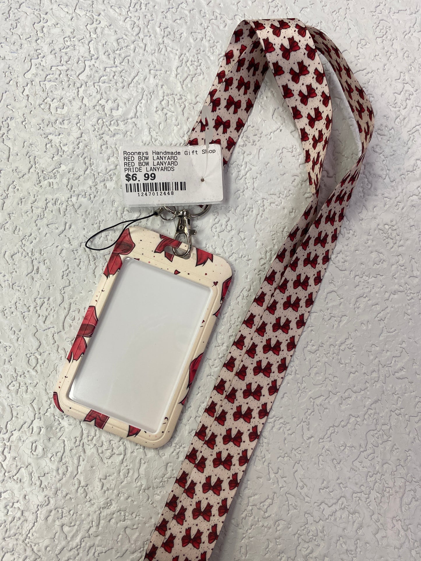 RED BOW LANYARD
