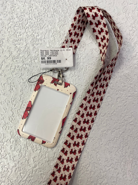 RED BOW LANYARD