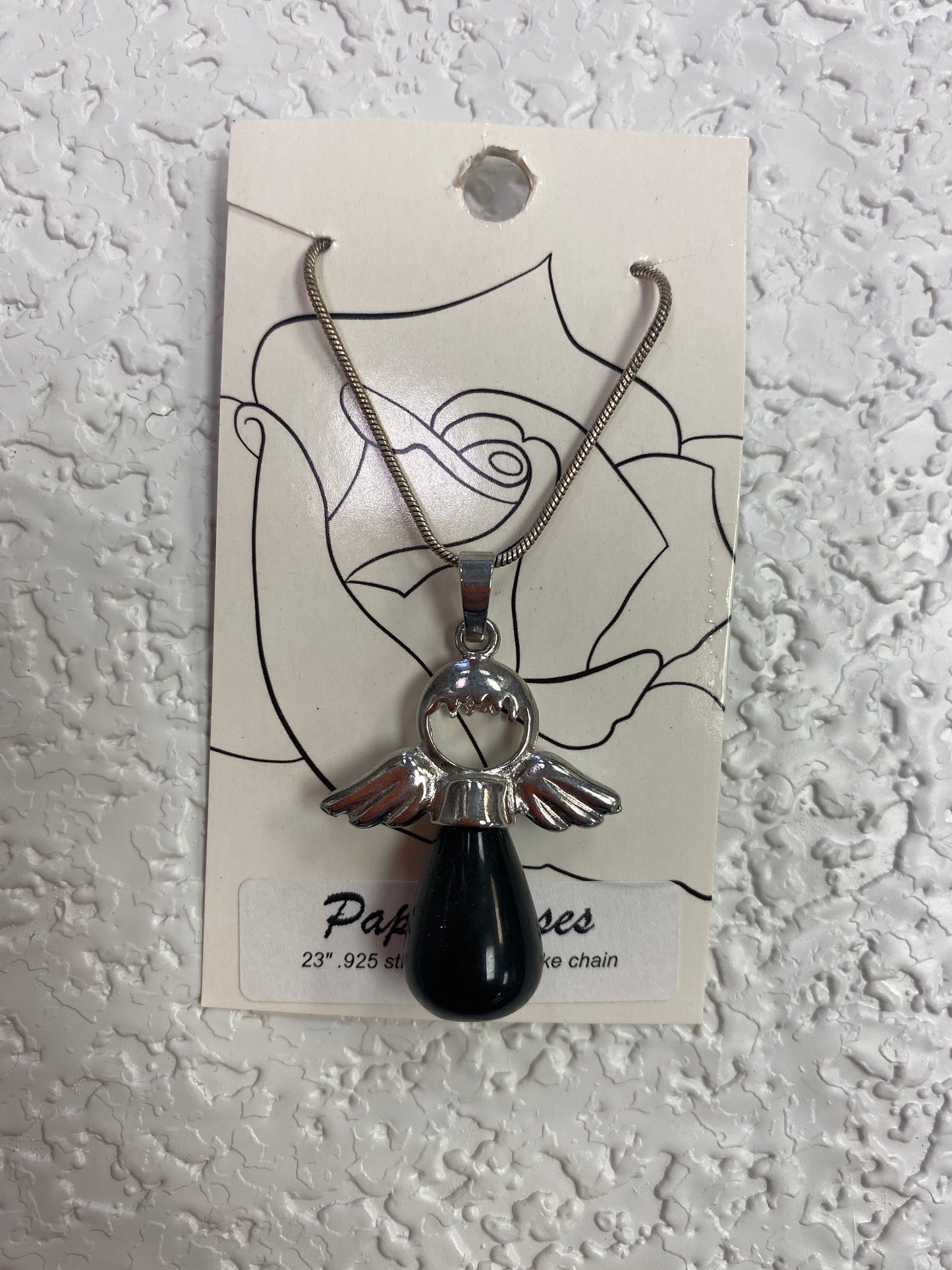 OBSIDIAN ANGEL NECKLACE