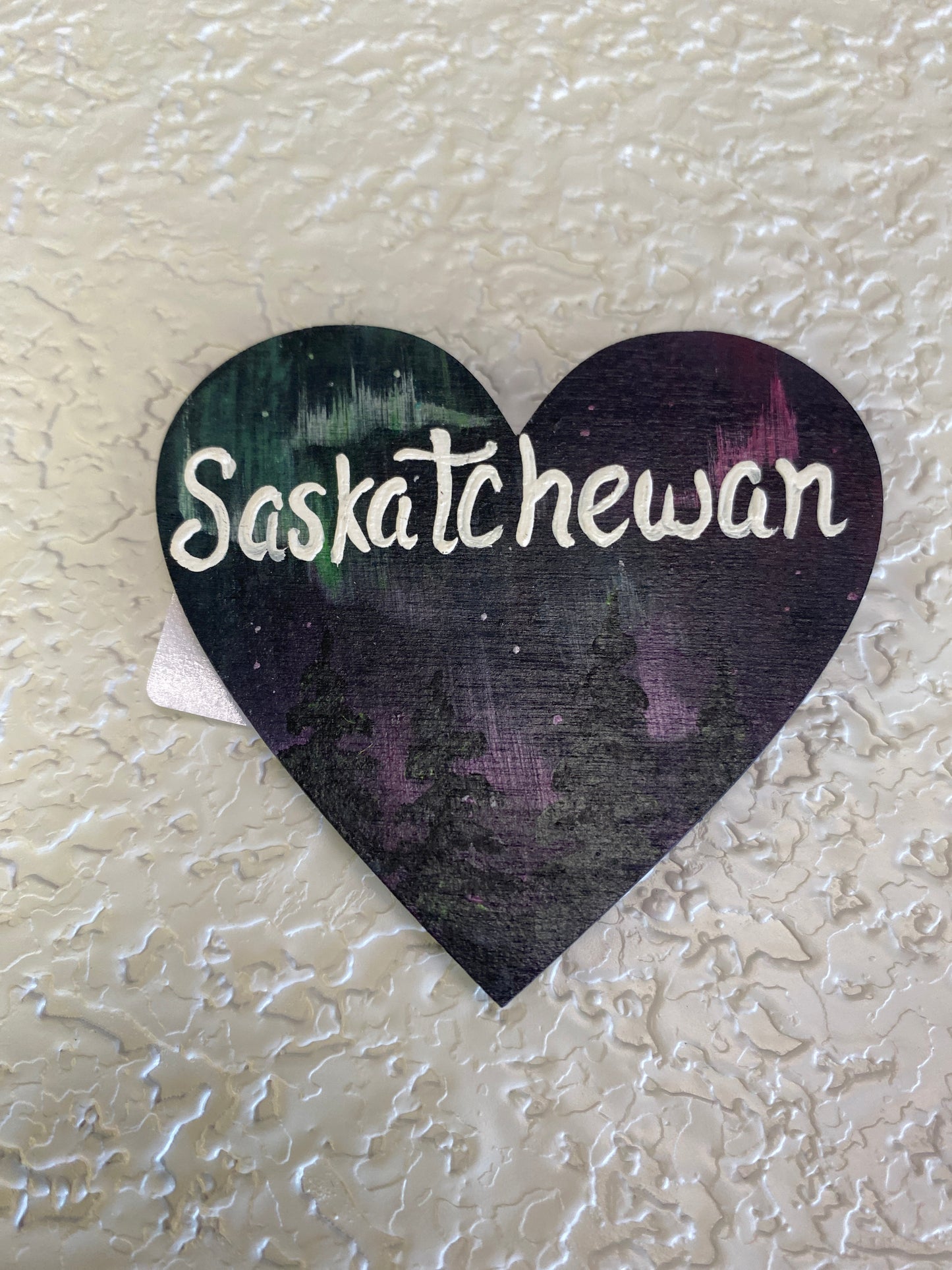 SASKATCHEWAN NORTHEN LIGHT HEART MAGNET