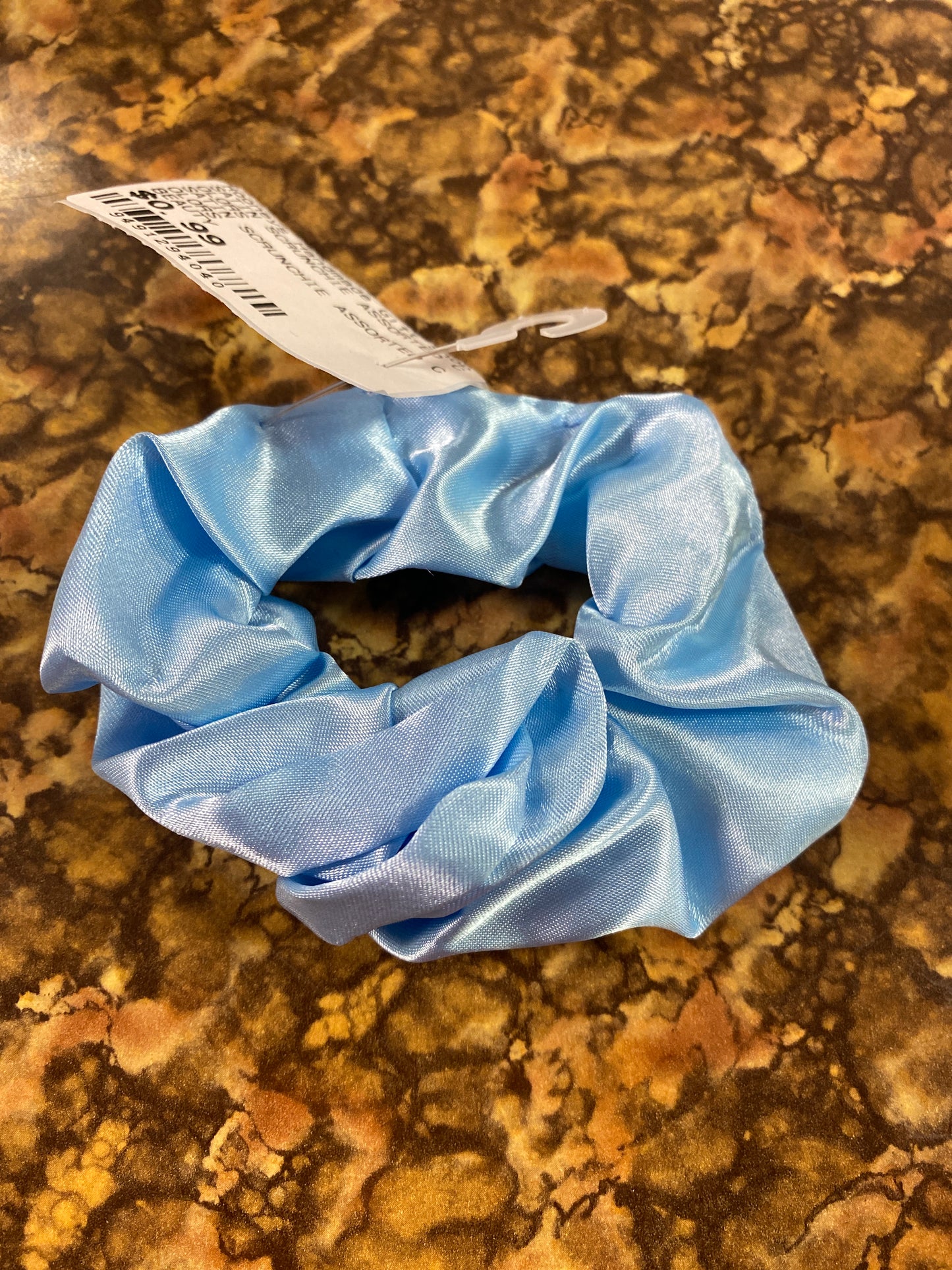 SATIN SCRUNCHIE PERIWINKLE BLUE
