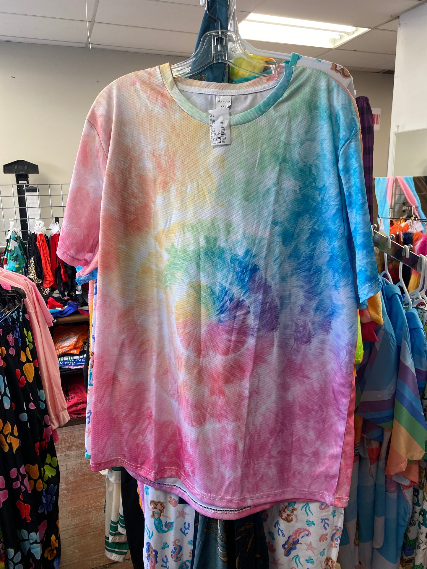 LIGHT TIE DYE T SHIRT XXL