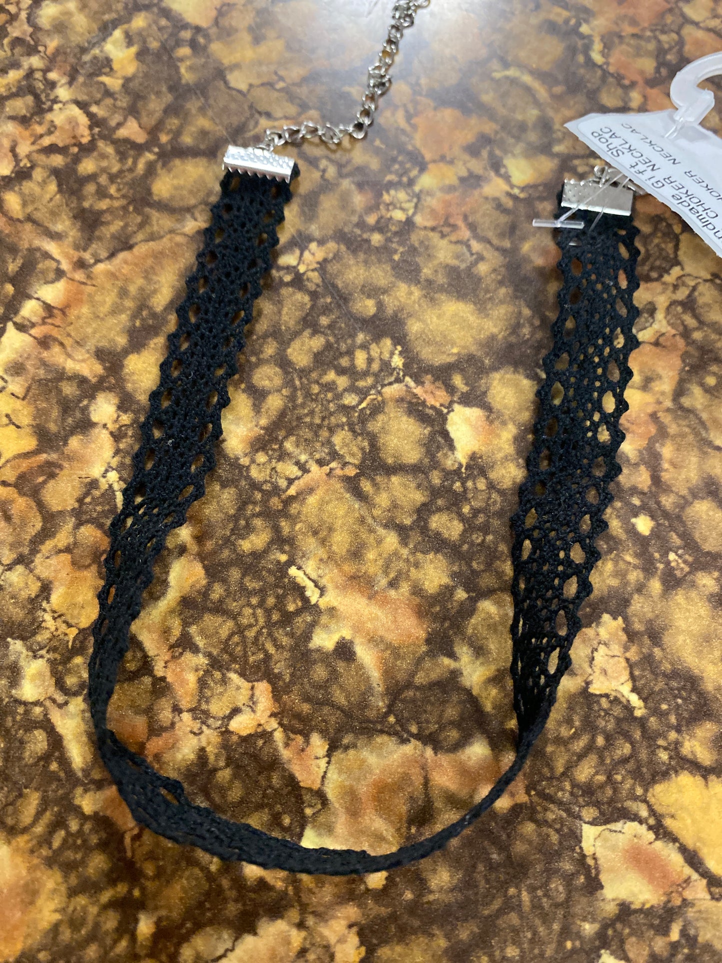 GOTHIC LACE CHOKER NECKLACE BLACK