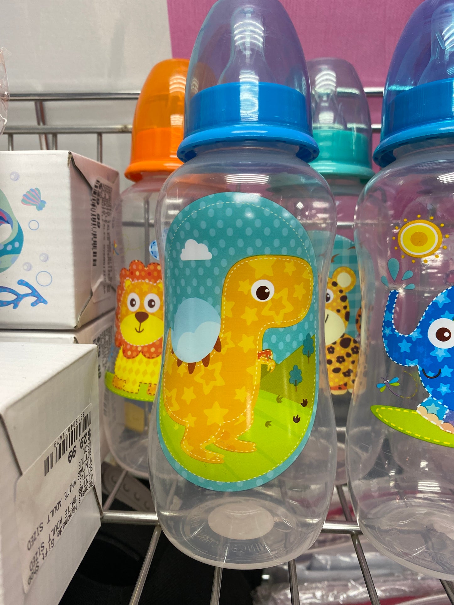 BLUE DINO PLASTIC BOTTLE
