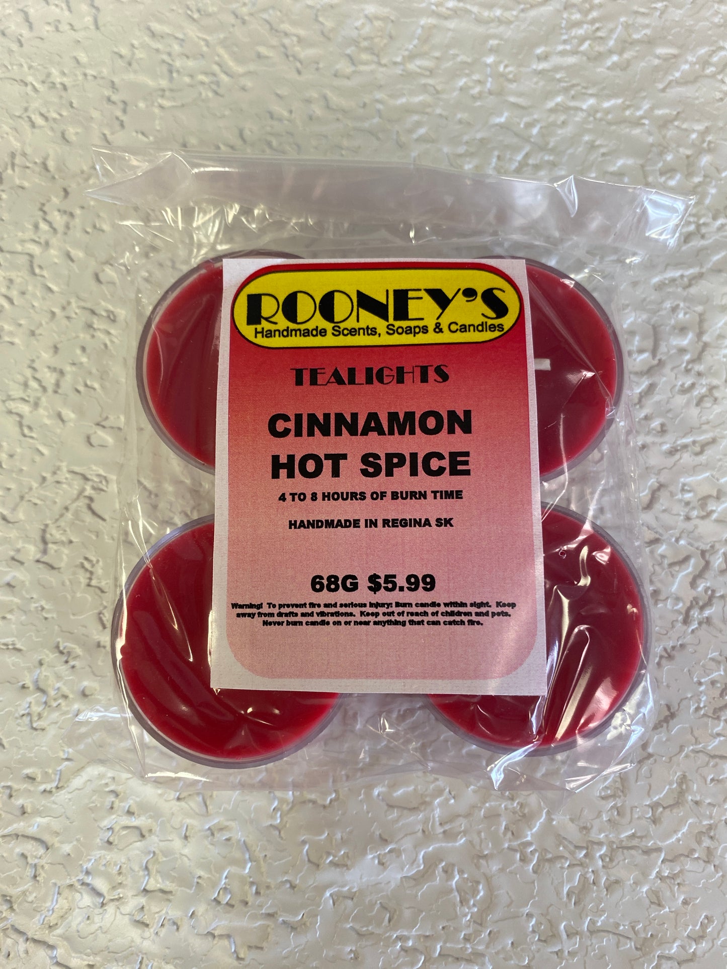 CINNAMON HOT SPICE 4 PK TEALIGHTS