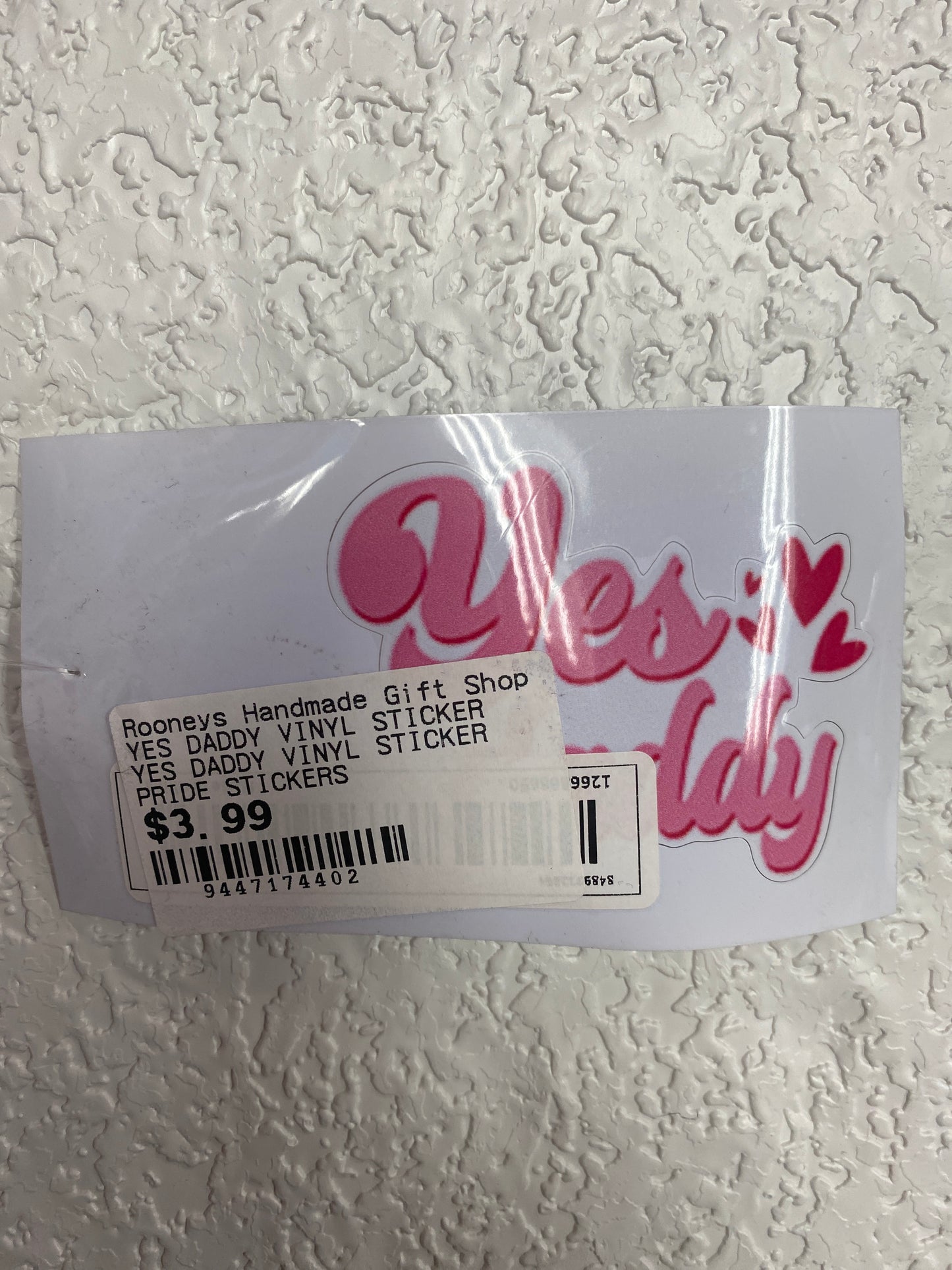YES DADDY VINYL STICKER