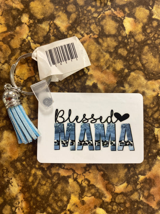 BLESSED MAMA KEYCHAIN