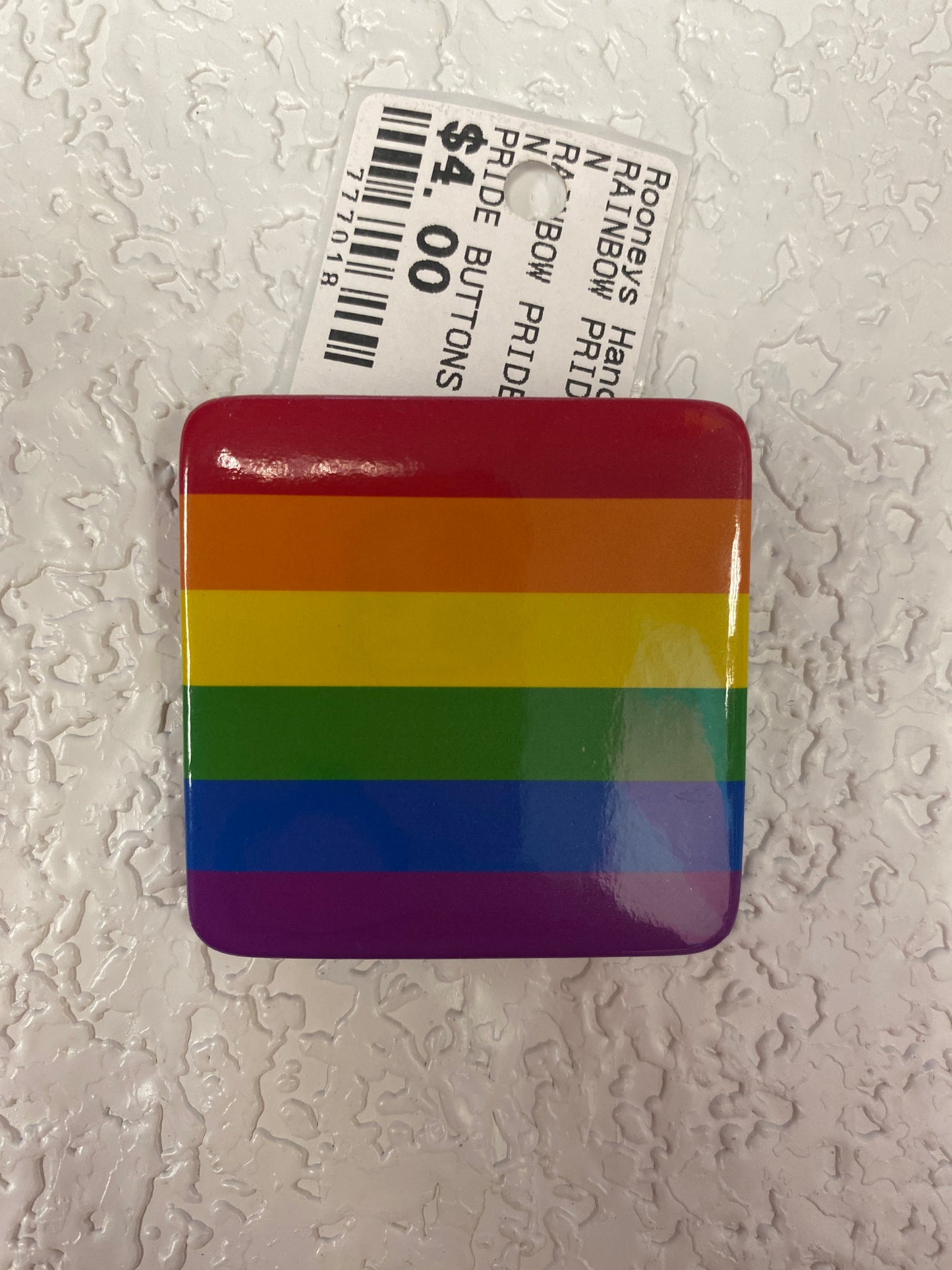 RAINBOW PRIDE SQUARE BUTTON