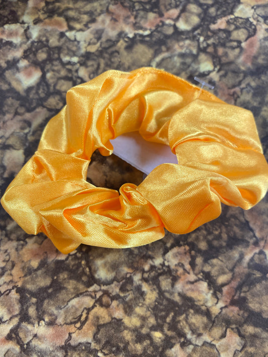 SATIN SCRUNCHIE DARK YELLOW