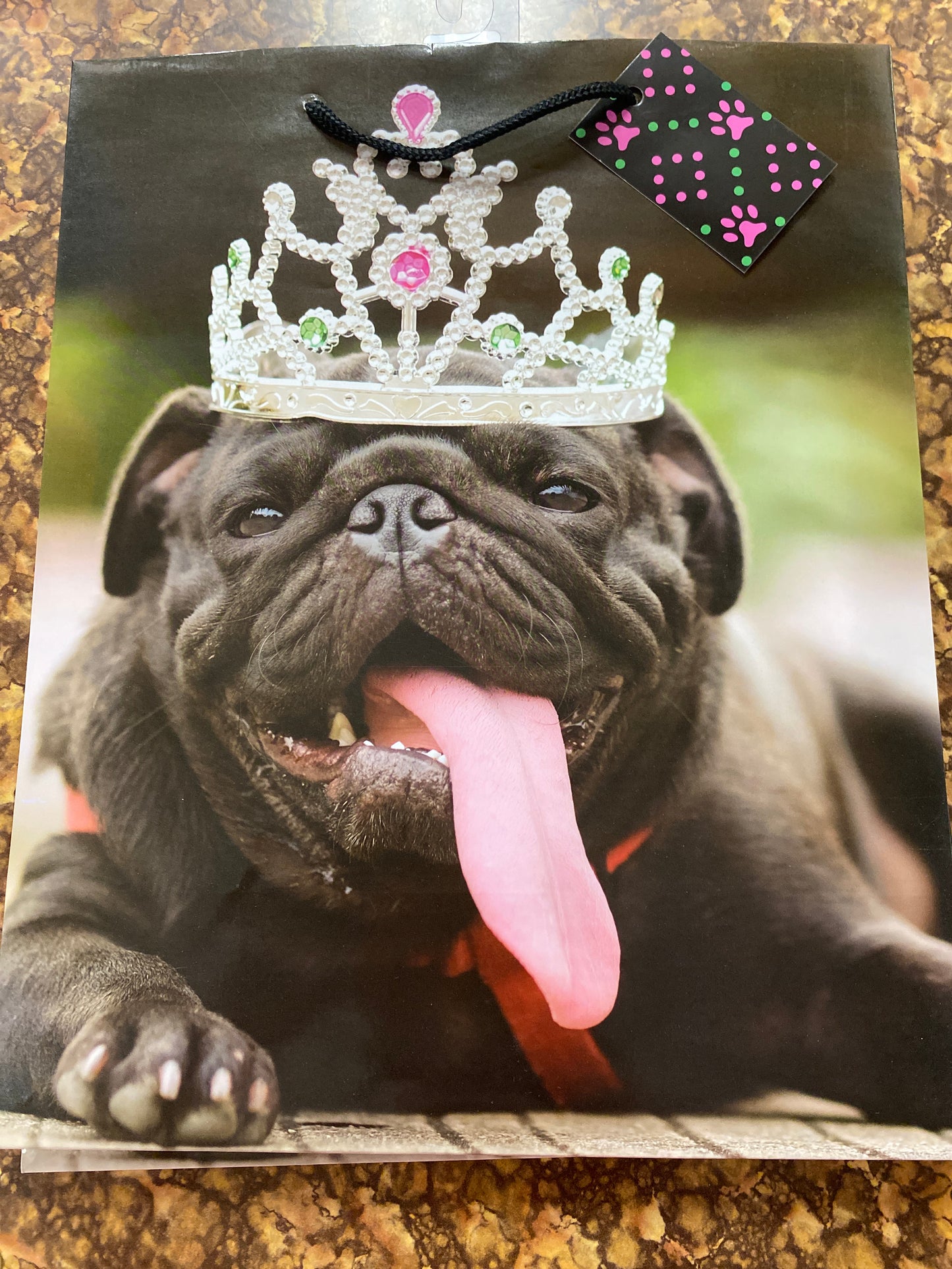 DOG WITH CROWN MEDIUM BAG