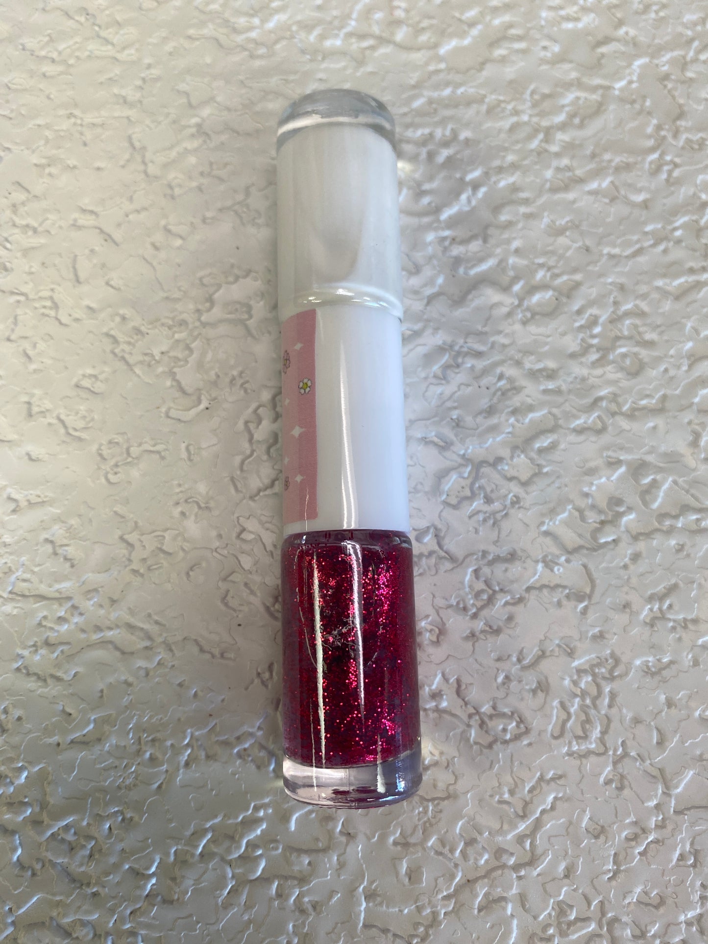 GLITTER NAIL POLISH DOT DOT ROSE