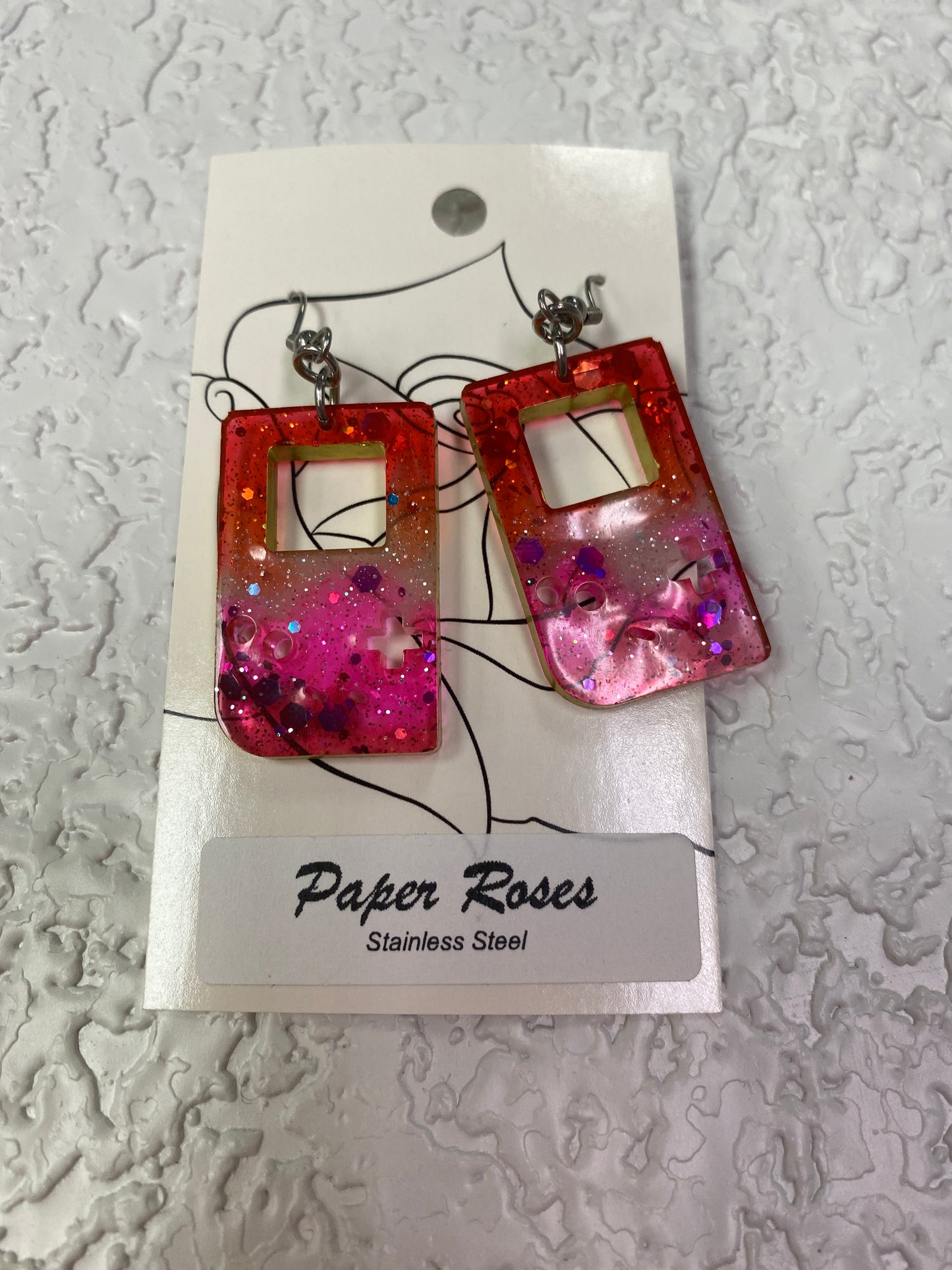 LESBIAN PRIDE RETRO GAME EARRINGS