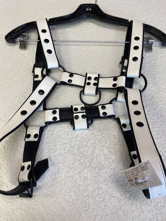 WHITE PUNK CHEST HARNESS